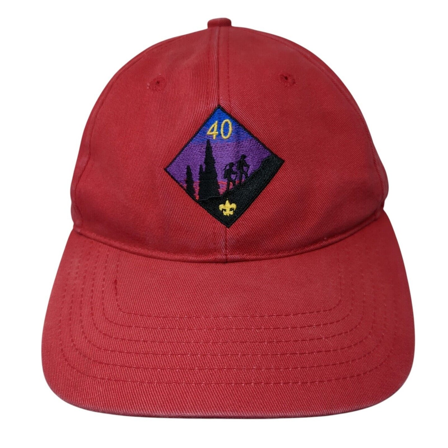 Boy Scouts of America 40 Slideback Hat Red One Size Adjustable Fahrenheit