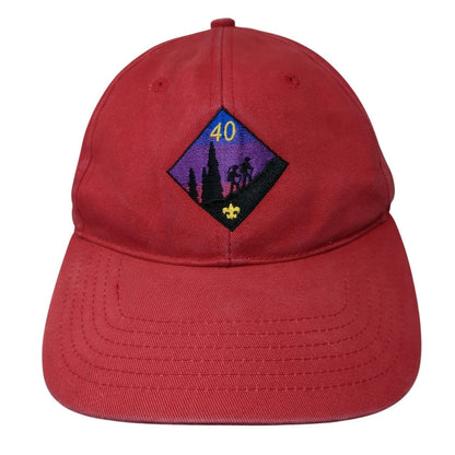 Boy Scouts of America 40 Slideback Hat Red One Size Adjustable Fahrenheit
