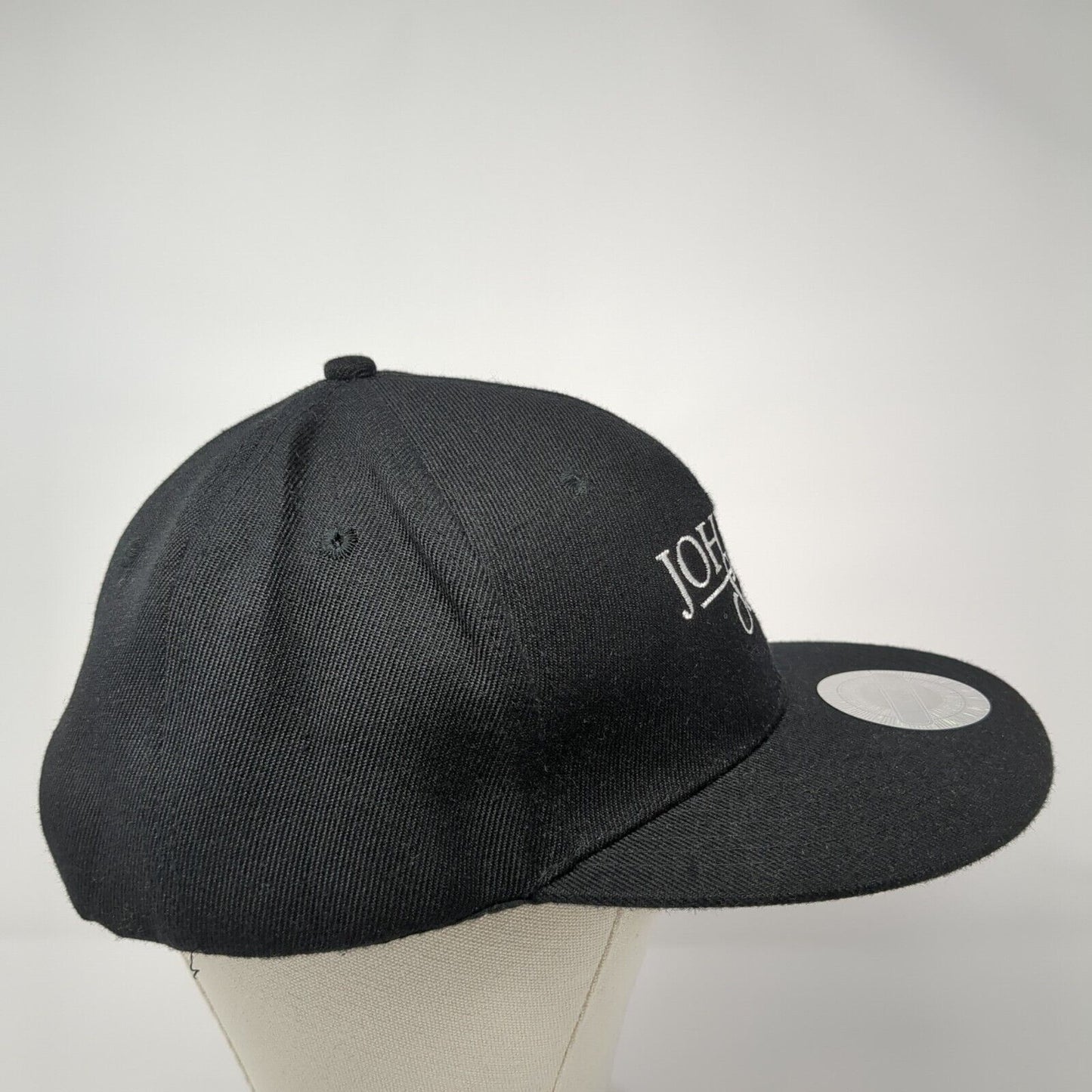 Johnnie & Soda Snapback Hat Black One Size Adjustable Apollo 6 Panel