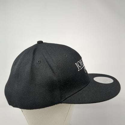 Johnnie & Soda Snapback Hat Black One Size Adjustable Apollo 6 Panel