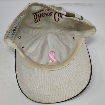 Vitronic Baseball Cap Beige OS Rhinestone Pink Ribbon Shane Co BCA Hat Slideback