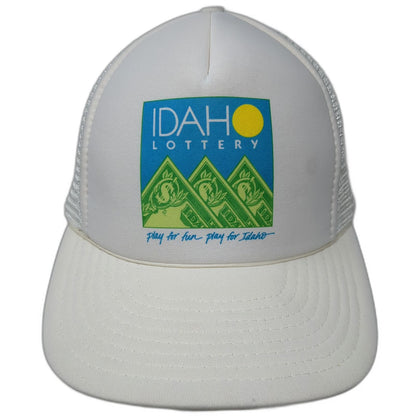 Sportcap Trucker Hat White One Size Idaho Lottery Foam Front Mesh Snapback