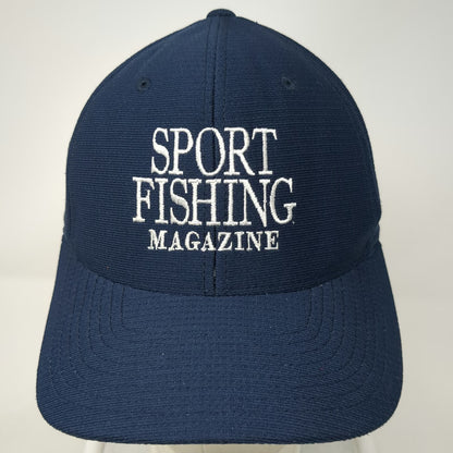 Flexfit AFTCO Sport Fishing Magazine Hat Blue One Size Baseball Cap Embroidered