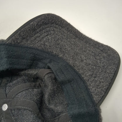 Lands' End Baseball Cap Gray One Size Textured Crown Black Brim Adjustable Hat