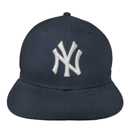 New Era Men's Fitted Hat Blue 7 1/4 Embroidered New York Yankees Logo 59Fifty