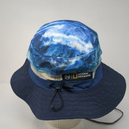 National Geographic Boonie Hat Blue One Size Adjustable Toggle UPF 50 Buff