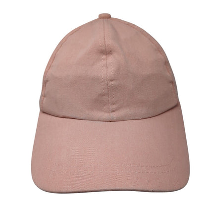 Unbranded Strapback Hat Solid Pink One Size Adjustable Blank 6 Panel