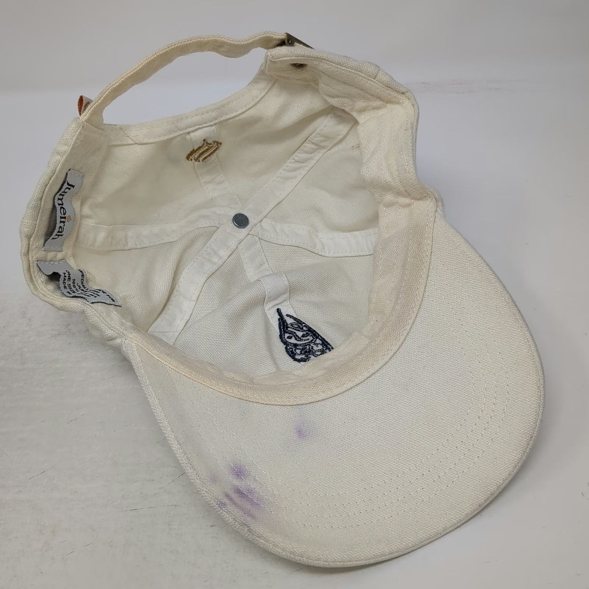 Jumeirah Baseball Cap White One Size Burj Al Arab Embroidered Slideback Hat
