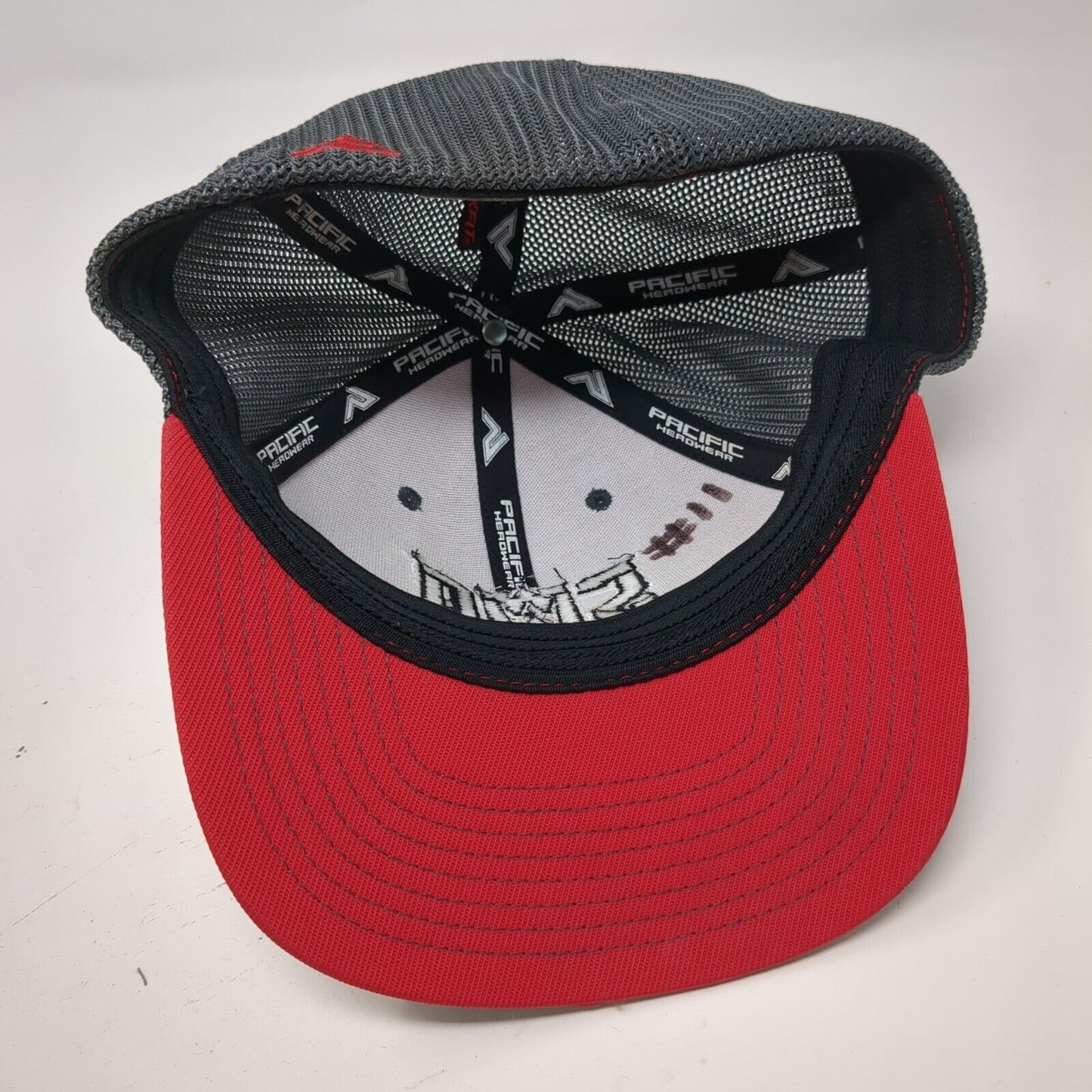 Pacific Headwear Fitted Mesh Back Trucker Hat Multi 6 7/8-7 3/8 Embroidered