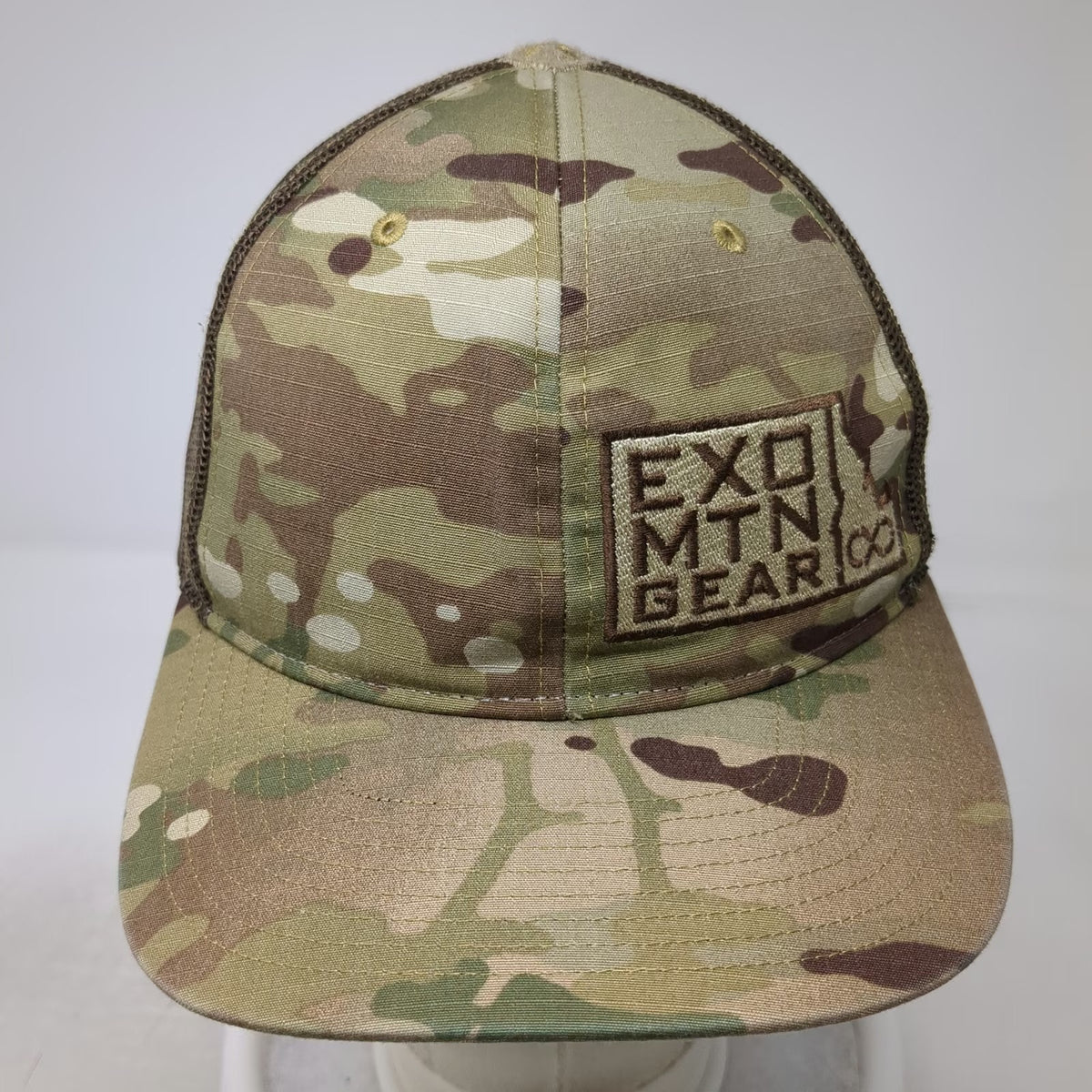 Richardson Trucker Hat Green Camo One Size Multicam Mesh Back Exo Mtn Gear hat
