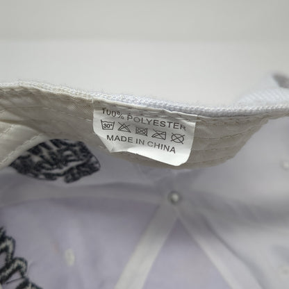 Compton Snapback Hat White One Size Adjustable Embroidered Colorblock