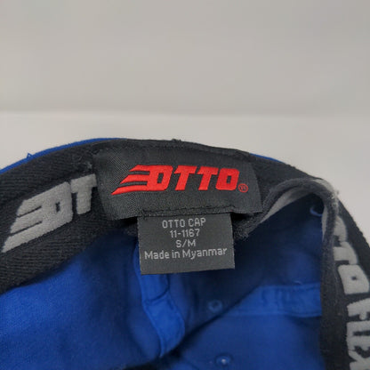 UC Fitted Hat Blue S/M Flexfit Embroidered Vented Holes 6 Panel Otto Cap