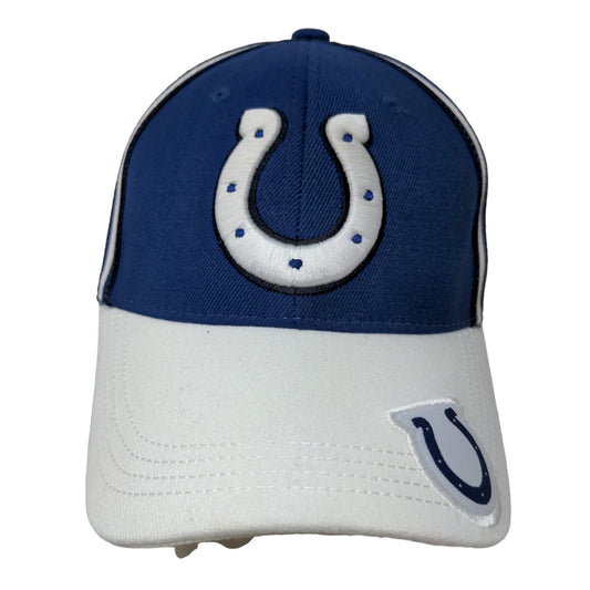 Reebok NFL Fitted Hat White Blue Size OSFA Embroidered Indianapolis Colts Logo