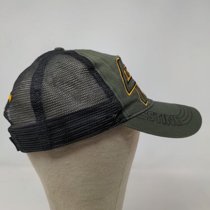 Stine Men's Strapback Mesh Back Hat Green Black Adjustable Embroidered Logo