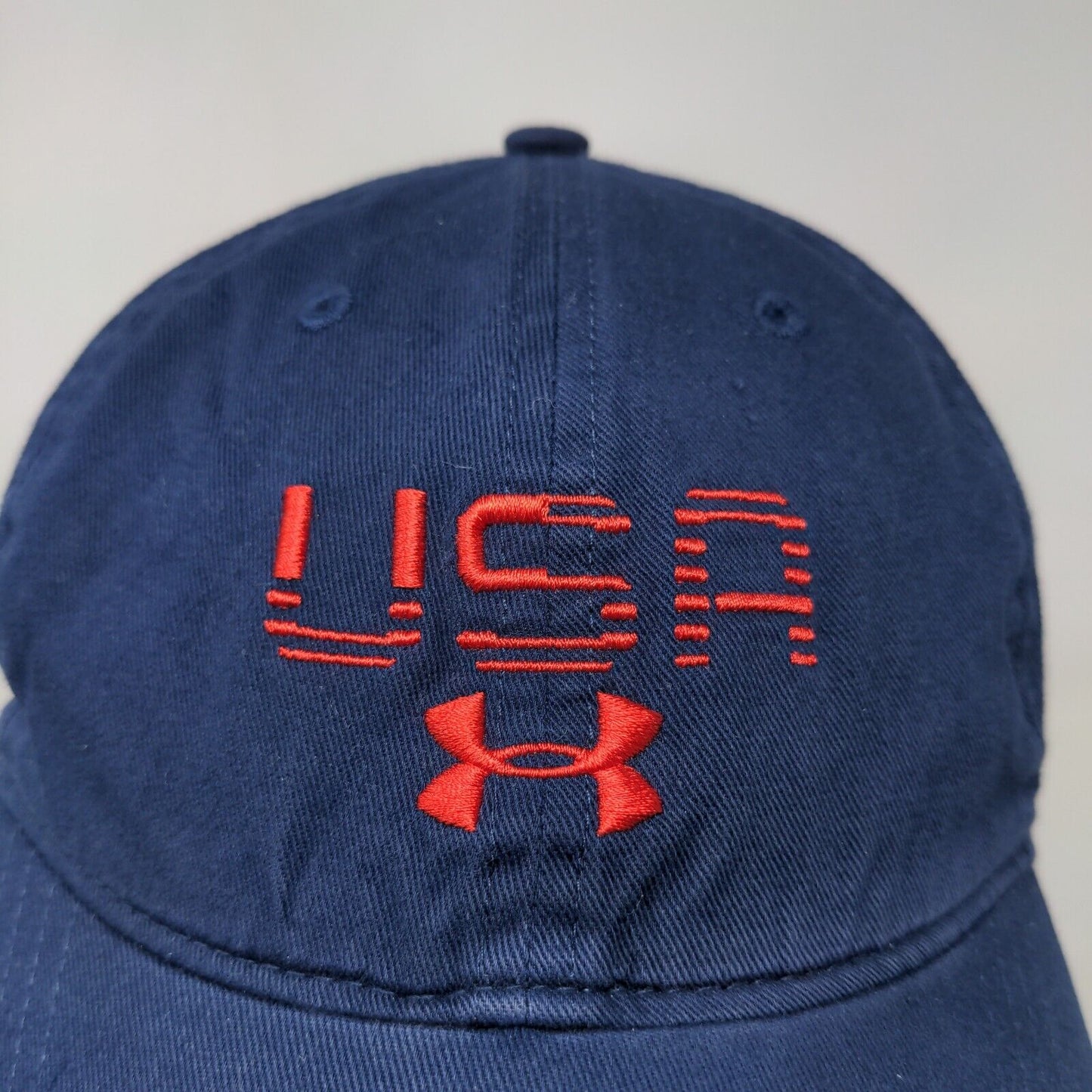 Under Armour Men's Slideback Hat Blue OSFA Embroidered USA Logo Patriotic