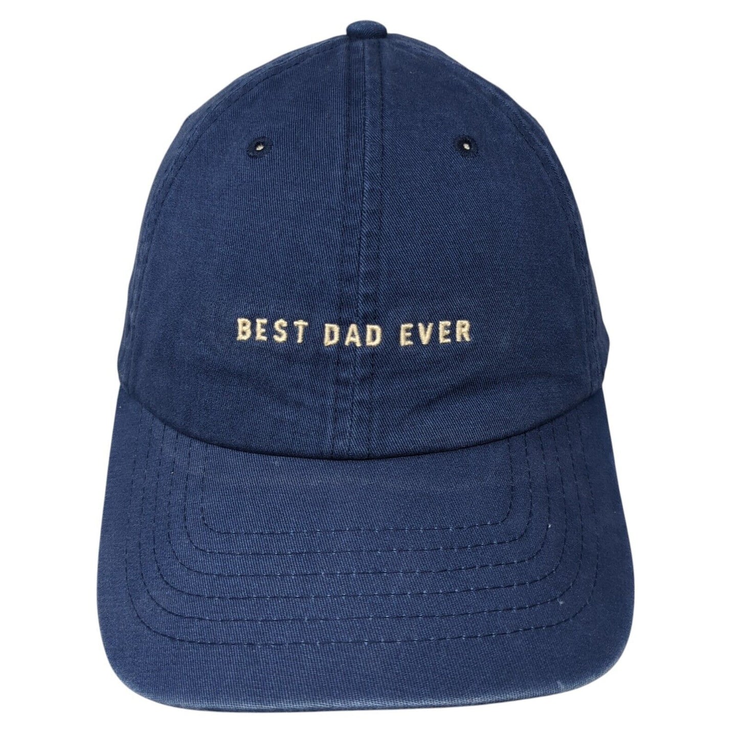 Best Dad Ever Slideback Hat Blue One Size Adjustable Embroidered Wembley