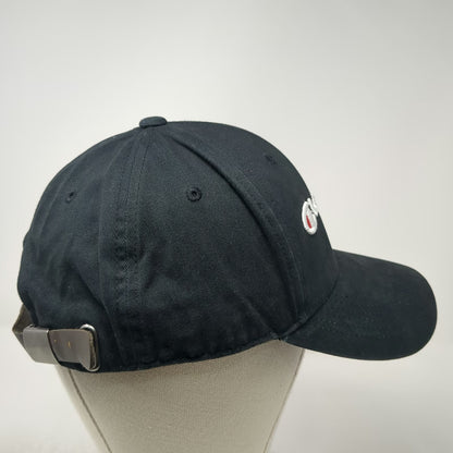 Champion Baseball Cap Black One Size Slideback Leather Strap Embroidered Hat