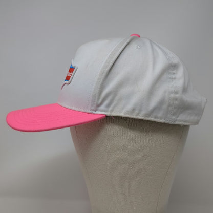 Happy Dad 5 Panel White Pink Blue Red One Size Hard Seltzer Logo Snapback Hat