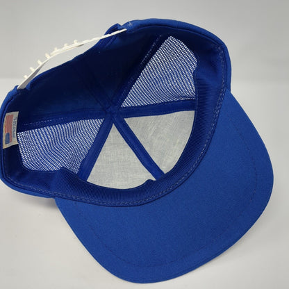 Union Pacific System Snapback Trucker Hat Blue One Size Adjustable Mesh Back