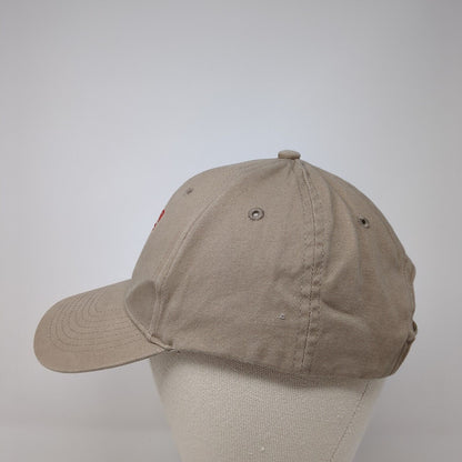 Hacker Strapback Hat Tan One Size Adjustable Embroidered 6 Panel KC Caps