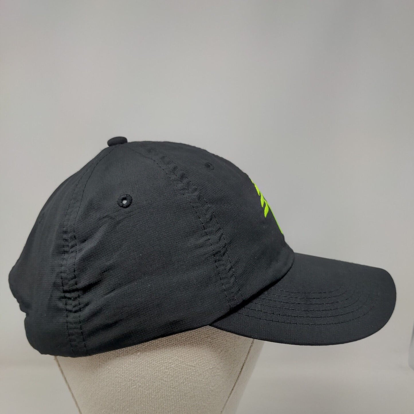 Imperial Strapback Hat Black OSFA Embroidered Logo Adjustable 6 Panel