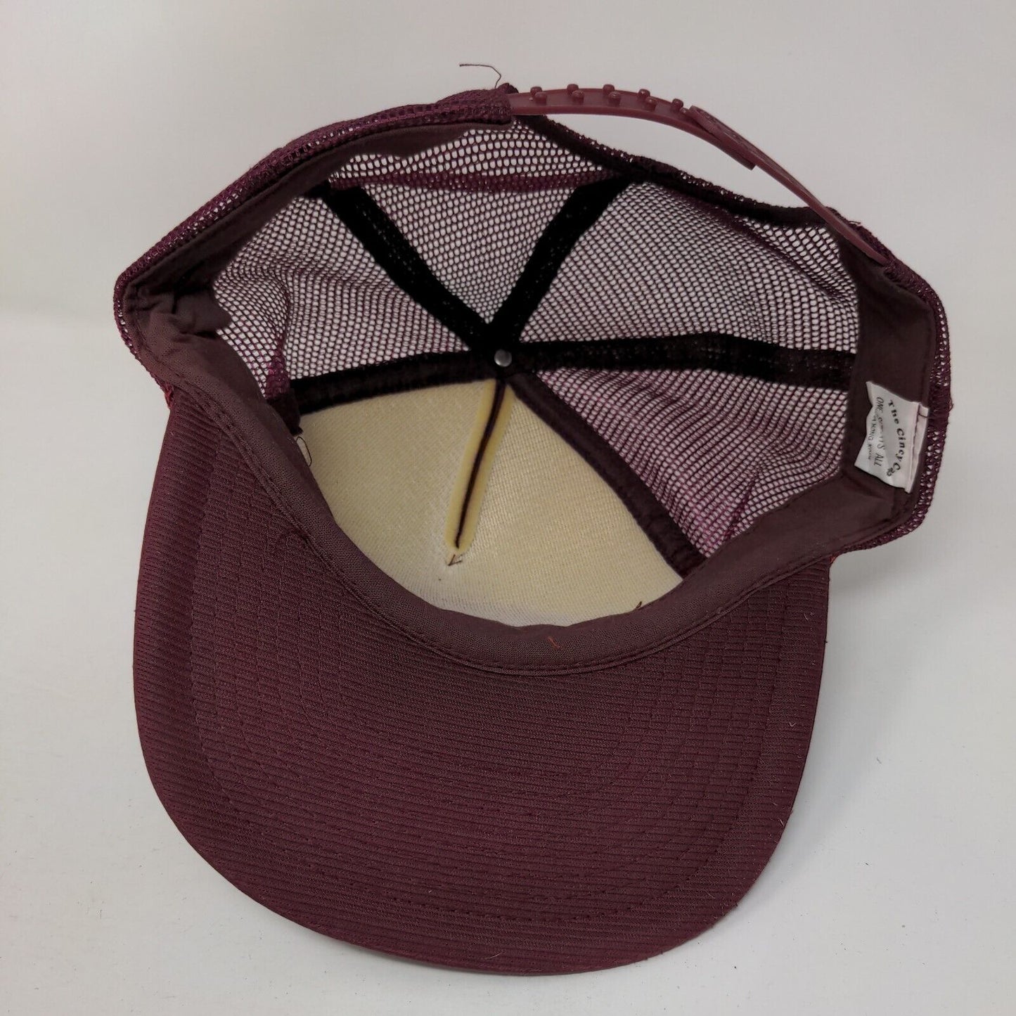 Chave Duoro Espresso Coffee Snapback Trucker Hat Red Burgundy Mesh Back Rope