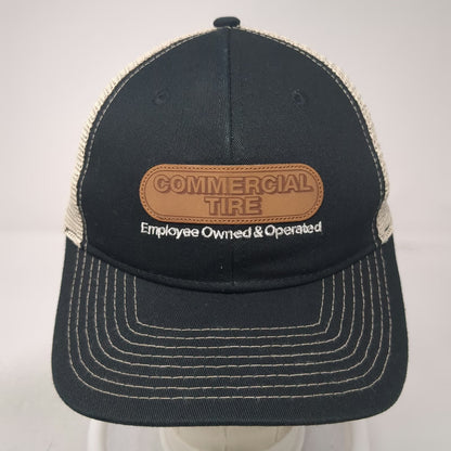 Commercial Tire Cooper Black One Size Trucker Hat Mesh Snapback Leather Patch