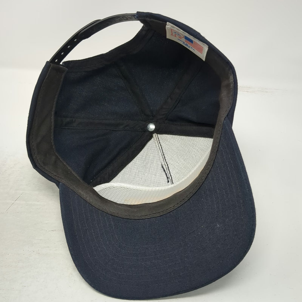 US Navy Snapback Blue OS Trucker Structured Made in USA Embroidered Hat