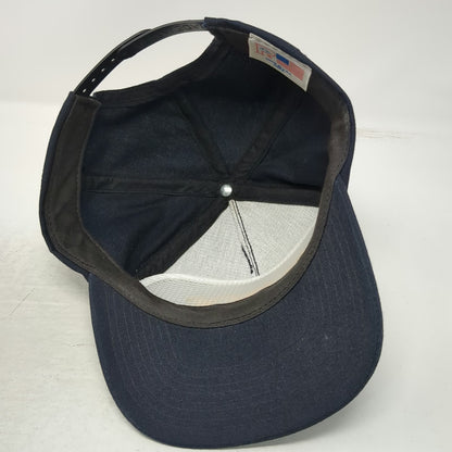 US Navy Snapback Blue OS Trucker Structured Made in USA Embroidered Hat