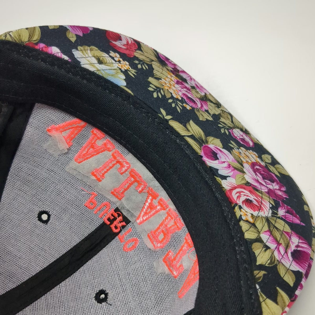 Puerto Vallarta Mexico Snapback Hat Black One Size Floral Print 3D Embroidery