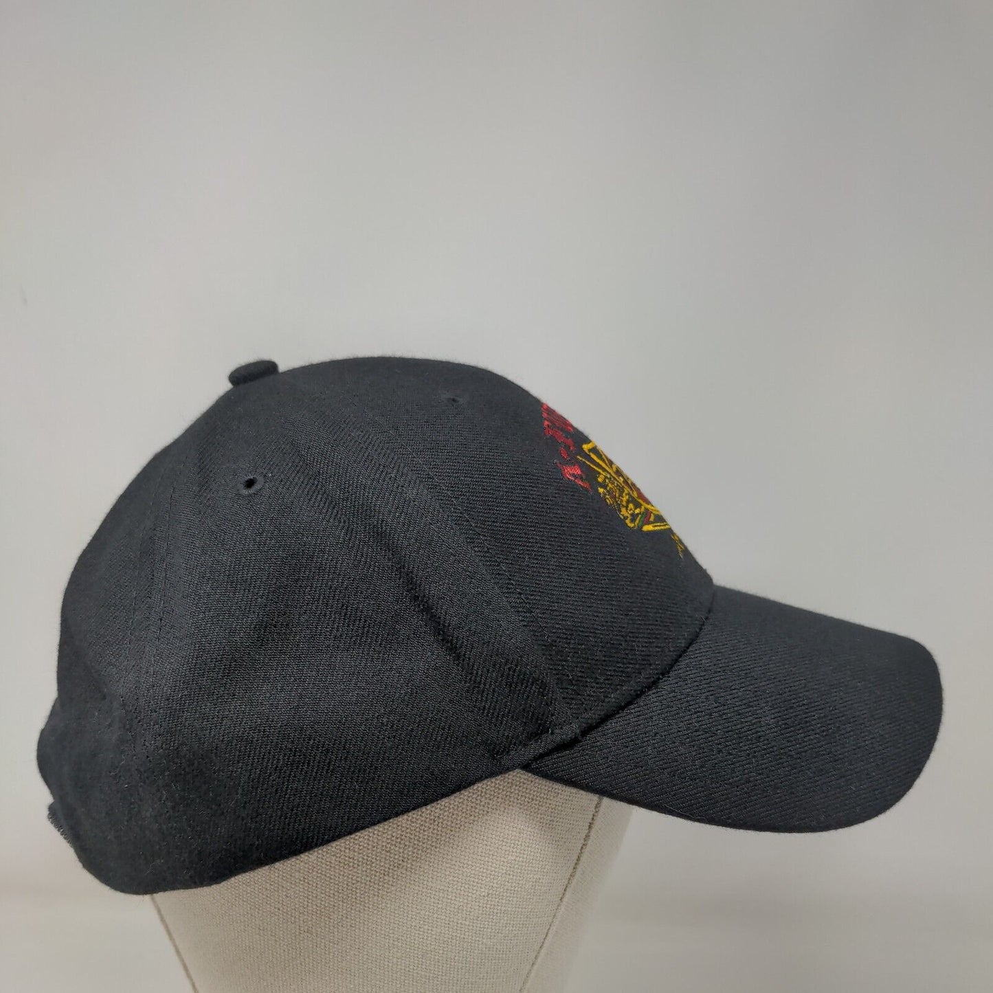 A-Fuente Strapback Hat Black One Size Adjustable Embroidered Vented Holes