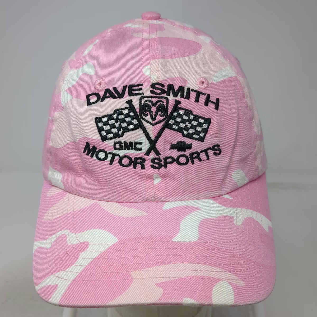 Port Authority Baseball Cap Pink Camo One Size Dave Smith Motor Sports Hat GMC