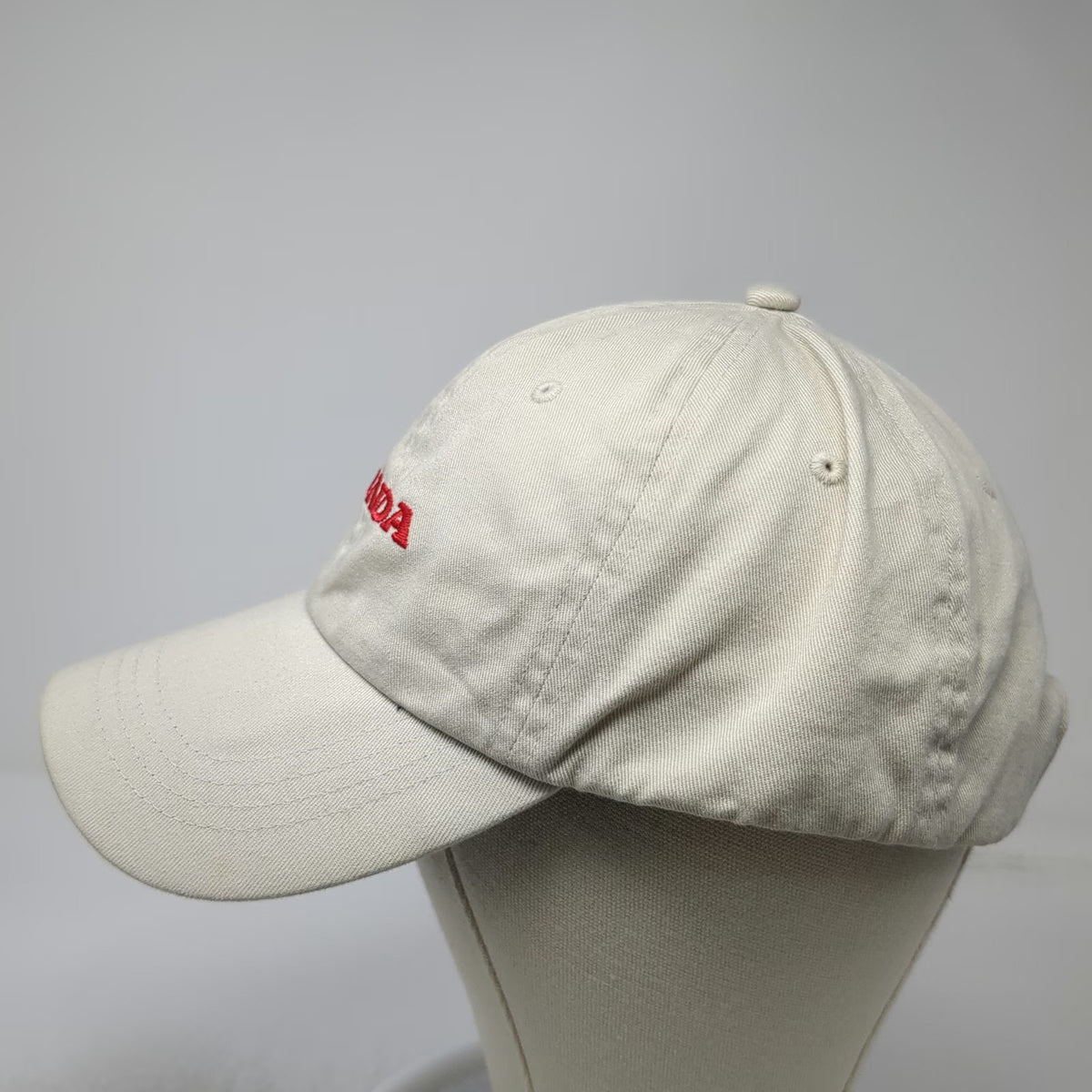 Hit Wear Baseball Cap Beige Red Blue One Size Honda Logo Embroidered Cotton Hat