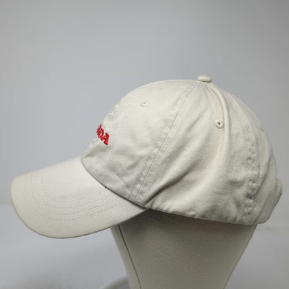 Hit Wear Baseball Cap Beige Red Blue One Size Honda Logo Embroidered Cotton Hat