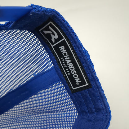 Richardson Trucker Hat Gray Blue One Size Snapback Equipment Share Mesh Logo