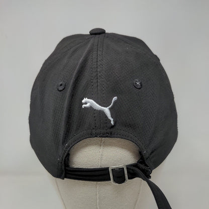 Puma Slideback Hat Black OSFA Embroidered Logo Adjustable Vent Holes