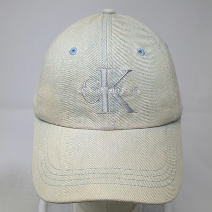 Calvin Klein Jeans Baseball Cap Blue One Size Slideback Light Wash Denim Hat