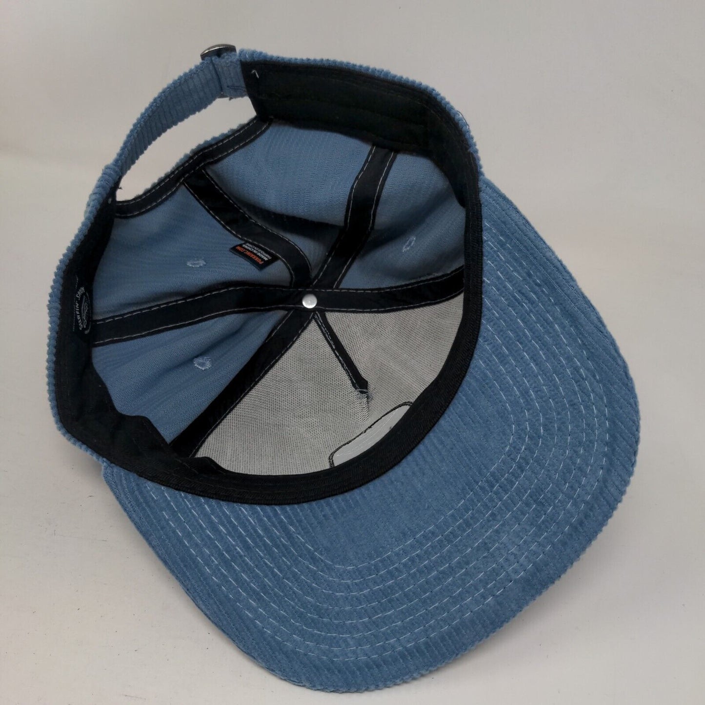 Surfin' Spoon Outer Banks Slideback Hat Blue One Size Corduroy 6 Panel Cotton