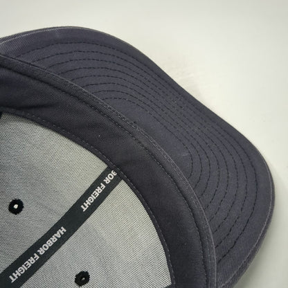 Harbor Freight Trucker Hat Gray One Size Mesh Snapback Patch Logo HFT Est 1977