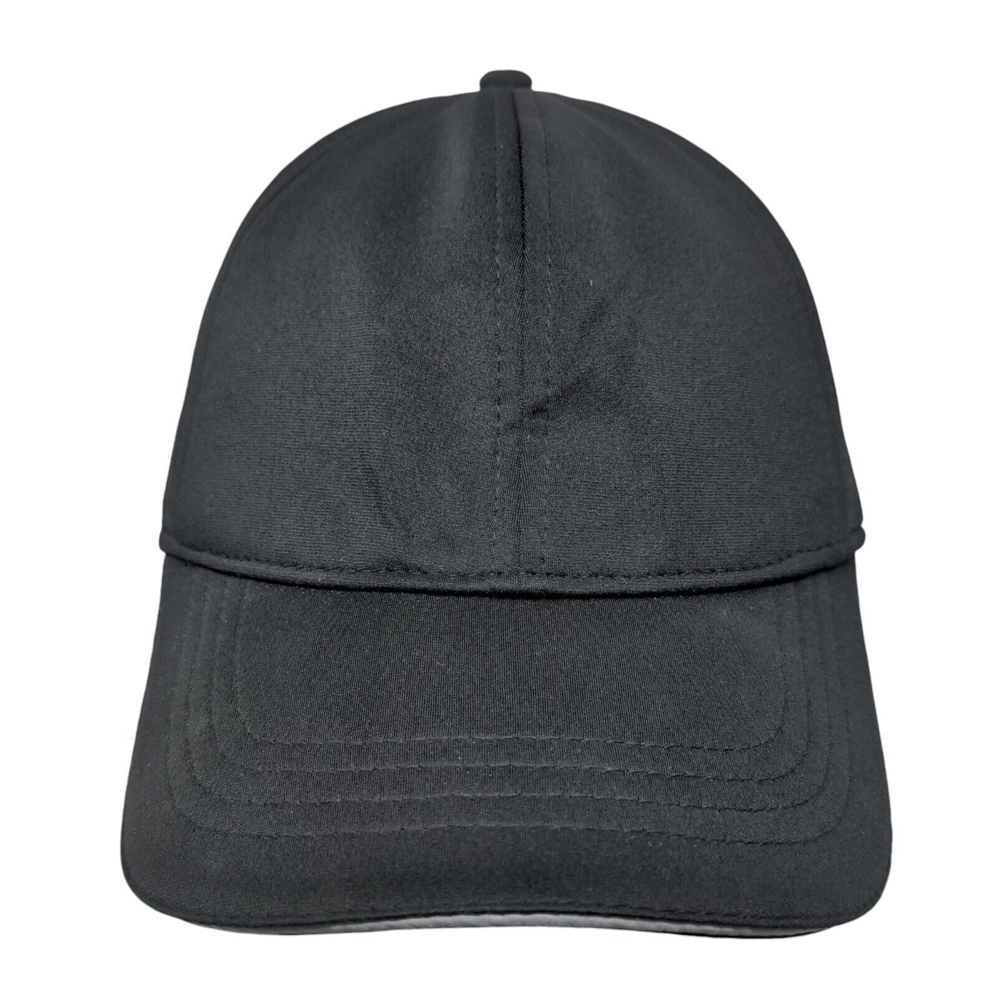 Unbranded Slideback Hat Black OSFM Adjustable Ponyback 6 Panel Blank