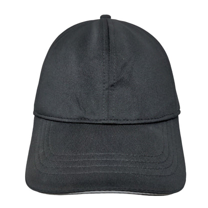 Unbranded Slideback Hat Black OSFM Adjustable Ponyback 6 Panel Blank