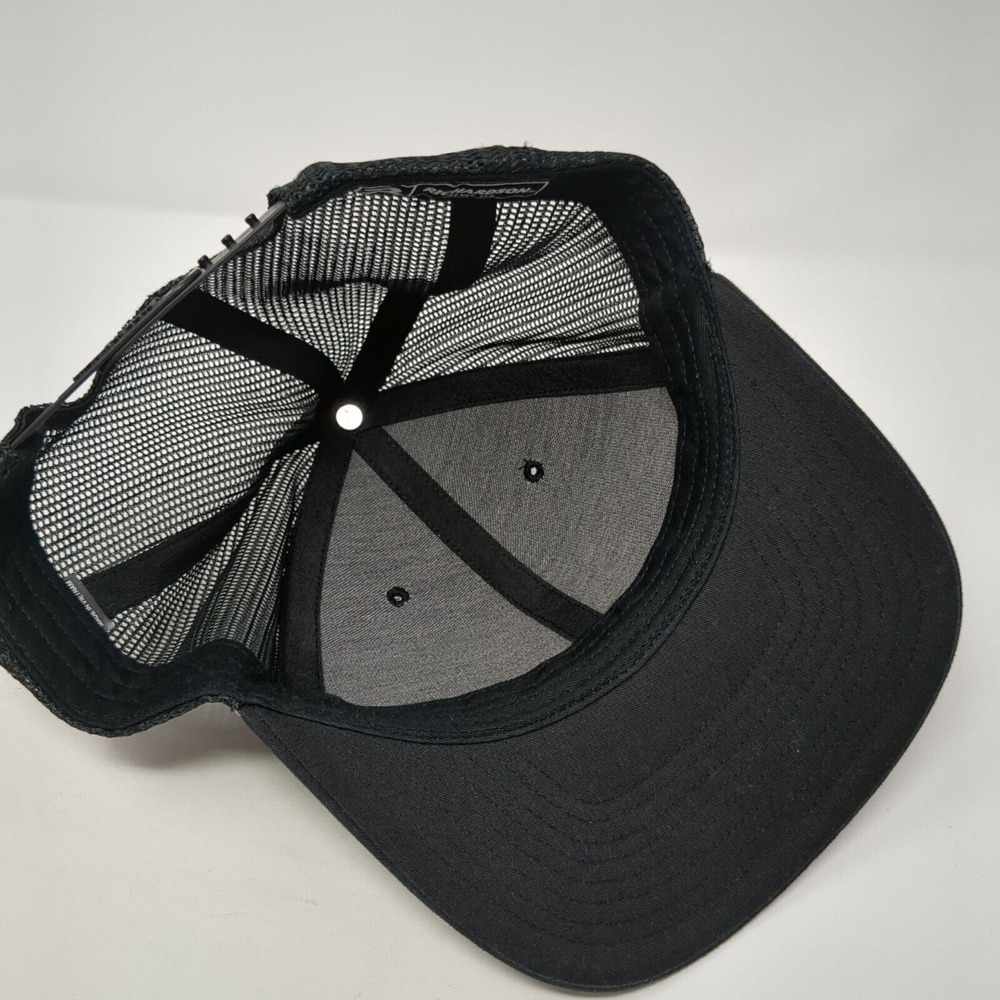 Meridian kiln Snapback Trucker Hat Black OS Adjustable Mesh Back Richardson