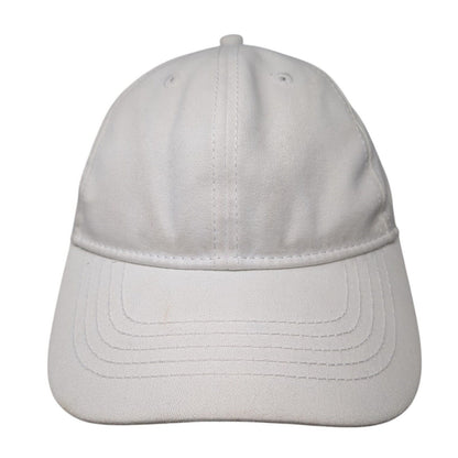 Unbranded Slideback Hat White One Size Adjustable Vented Holes 6 Panel Blank