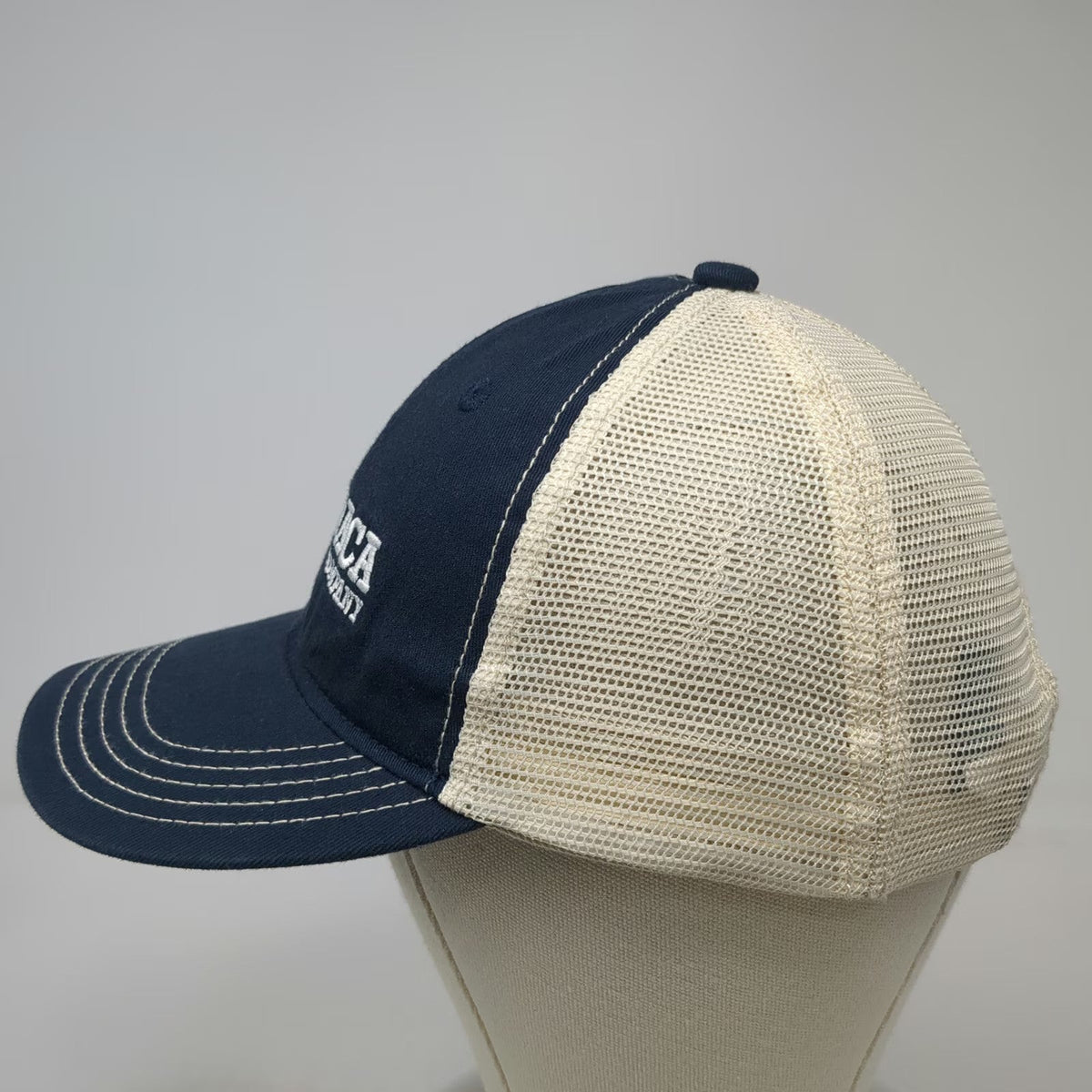 District Ithaca Coffee Company Rooster Blue One Size Trucker Hat Mesh Snapback