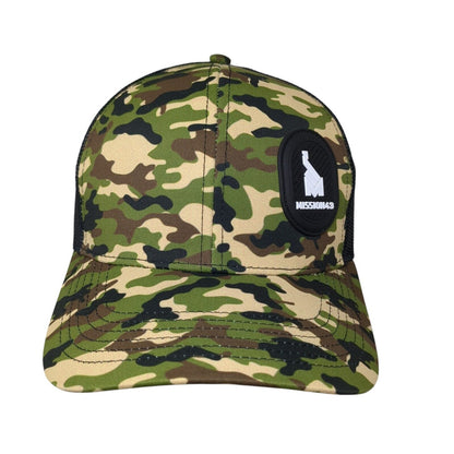 Mission43 Patch Snapback Trucker Hat Camo OSFA Mesh Back Adjustable