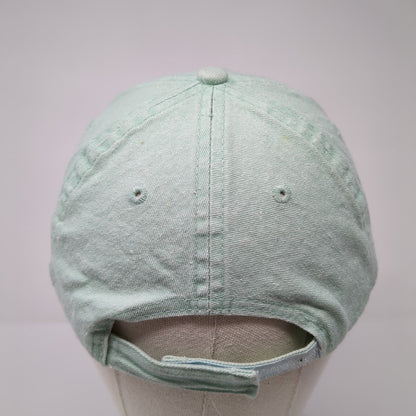 Unbranded Strapback Hat Green One Size Adjustable Vented Holes 6 Panel Blank