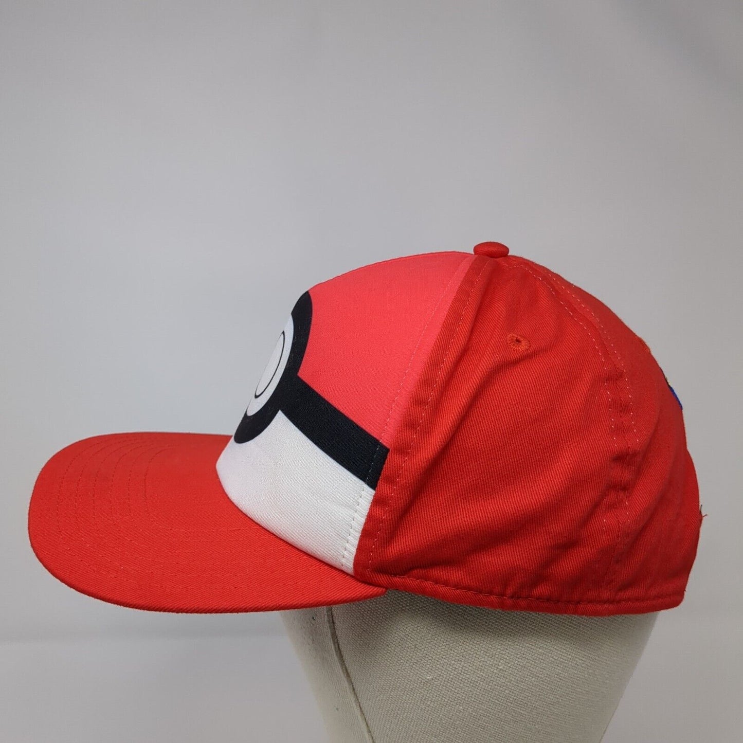 Pokemon Youth Snapback Hat Red One Size Adjustable Embroidered 6 Panel