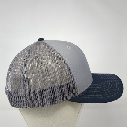 Richardson Snapback Mesh Back Trucker Hat Gray One Size Letter Logo