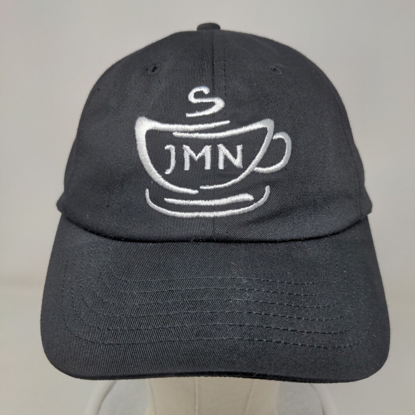 JMN Slideback Hat Black One Size Embroidered Adjustable 6 Panel