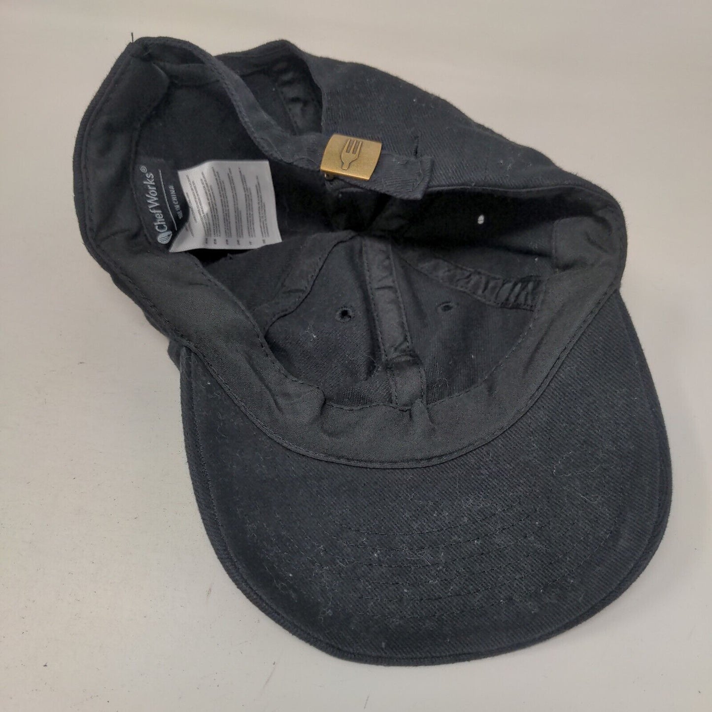 Chef Works Slideback Hat Black One Size Adjustable 6 Panel Blank